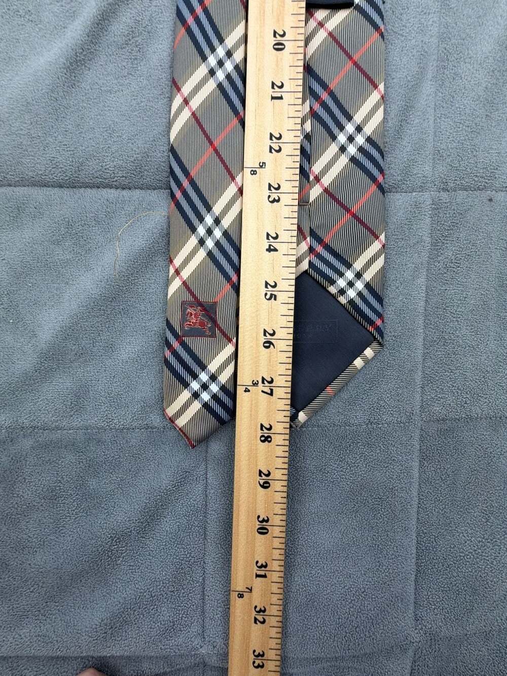 Burberry London Silk Plaid Tie Beige House Check